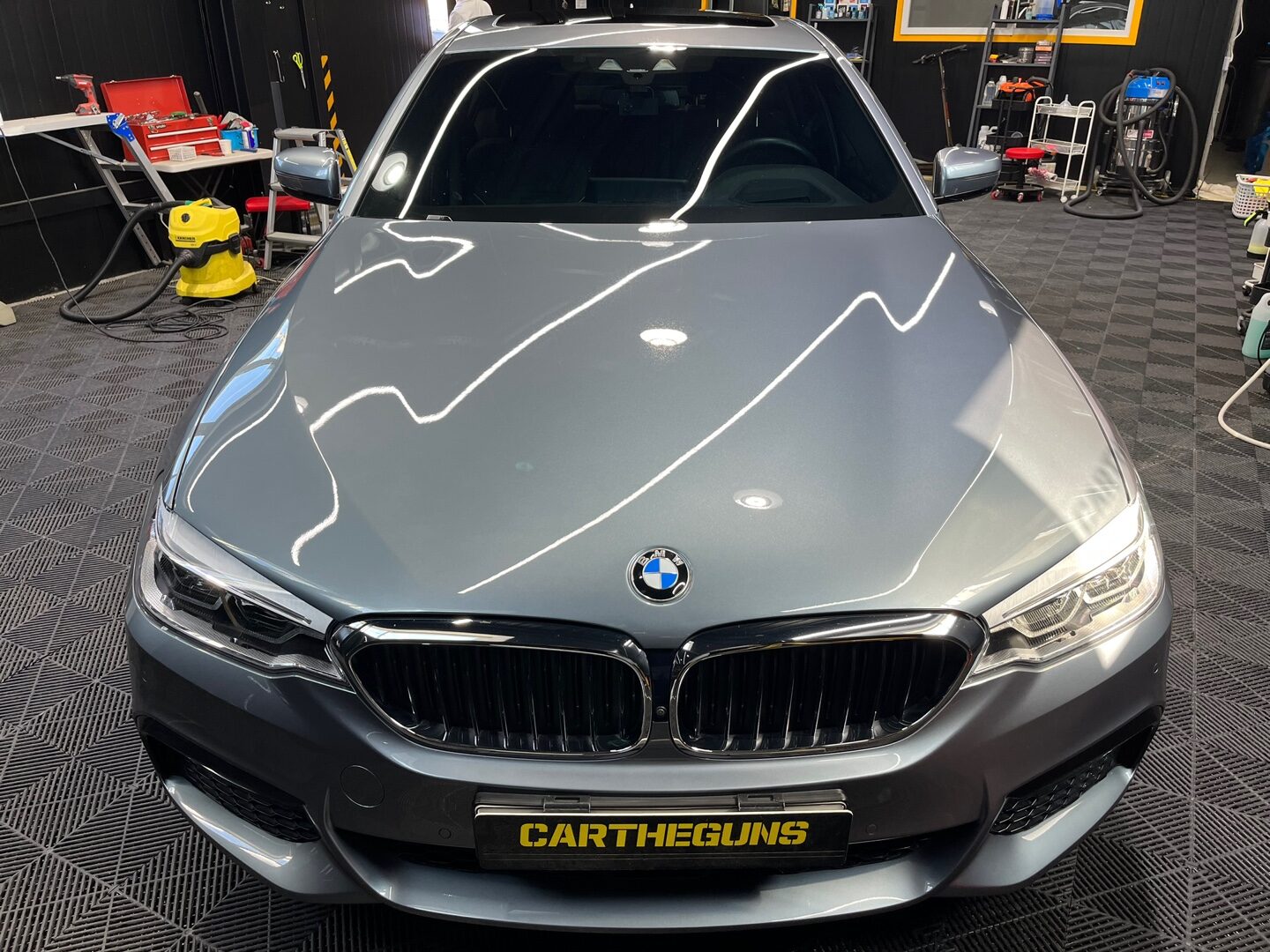 파주카센터 BMW5시리즈 본넷 휀다 뒷범퍼 작업공정 공개!</a>