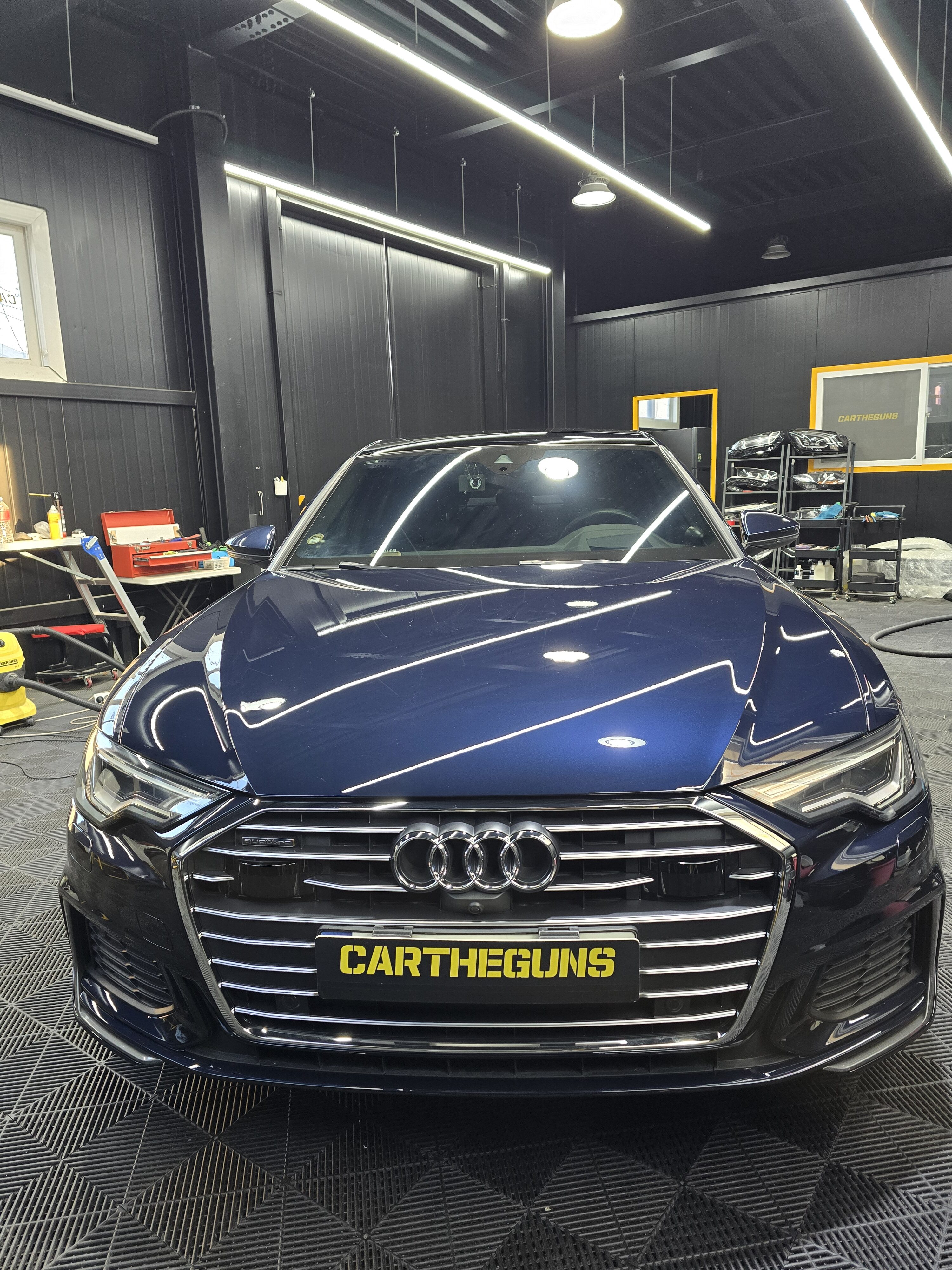 일산덴트 아우디 A6 보험자차수리로 올케어 받는 자동차수리맛집(중고부품교환,휠복원)</a>